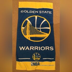 Golden State Warriors Blue and Yellow Beach Towel 28” x 52”